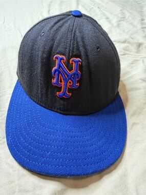 New York Mets Fitted Hat 7 New Era Diamond Collection MLB Baseball Vintage Wool